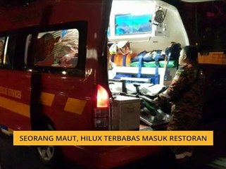 Seorang maut, Hilux terbabas masuk restoran