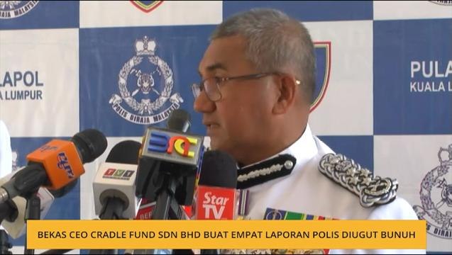 Bekas CEO Cradle Fund Sdn Bhd buat laporan polis diugut bunuh