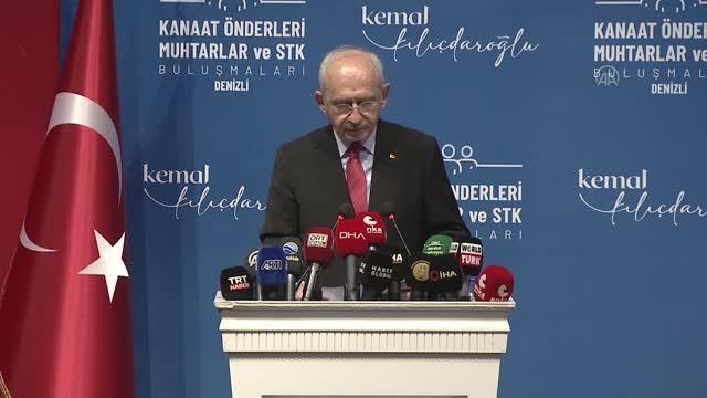 Kemal Kılıçdaroğlu, Denizli'de muhtarlar ve STK temsilcileriyle buluştu Açıklaması
