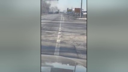 مشاهد على مواقع التواصل لاشتباكات على مدخل مدينة خاركييف