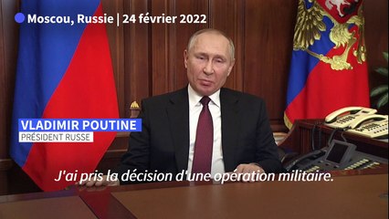 Vladimir Poutine annonce une "opération militaire" en Ukraine