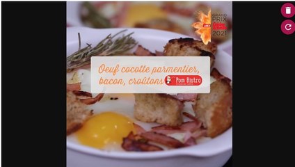 CUISINE ACTUELLE - oeuf cocotte Parmentier, bacon, croûtons