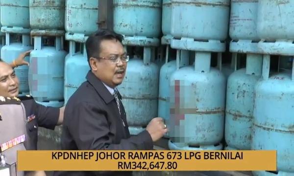 AWANI - Johor: KPDNHEP Johor rampas 673 LPG bernilai RM342,647.80