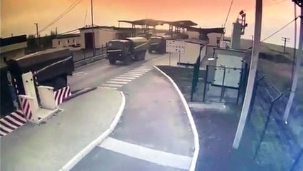 Momento de entrada de tropas na Ucrânia