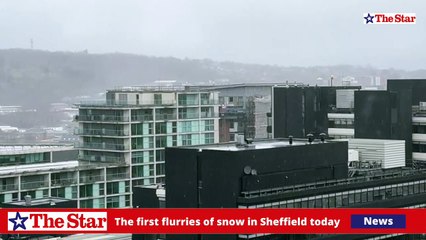 The first flurries of snow in Sheffield today