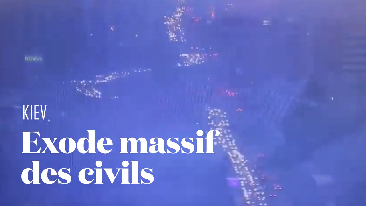 Guerre en Ukraine : l'exode des civils de Kiev