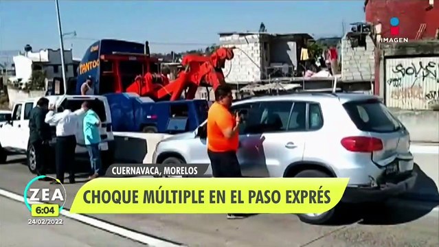 Choque múltiple en el Paso Exprés de Cuernavaca deja nueve heridos