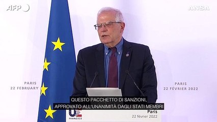 Ucraina, Borrell: "Le sanzioni faranno molto male alla Russia"
