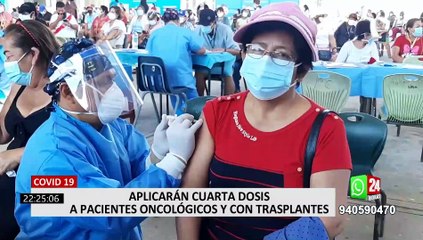 Covid-19: aplicarán cuarta dosis a pacientes oncológicos y con trasplantes