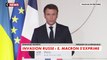 Emmanuel Macron : «À cet acte de guerre, nous répondrons sans faiblesse»