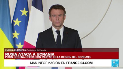 Emmanuel Macron: "Las sanciones contra Rusia estarán a la altura de la agresión"