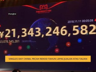 Singles Day China, pecah rekod tahun lepas jualan atas talian