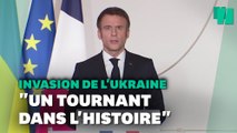 Ukraine: contre la Russie, Macron promet des sanctions 