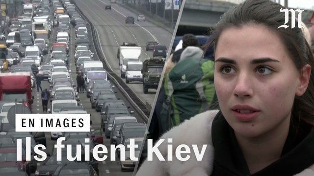 Je mets mes enfants à l'abri et je reviens combattre : à Kiev, des familles sur le départ