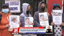 Mga kaanak ng mga nawawalang sabungero, humarap sa pagdinig ng Senado | 24 Oras