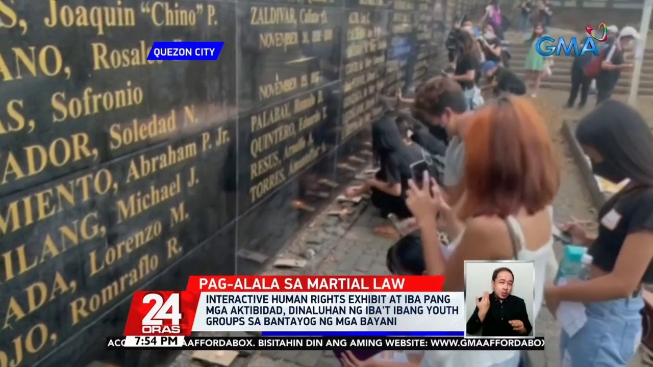 Interactive human rights exhibit at iba pang mga aktibidad, dinaluhan ng iba't ibang youth groups sa Bantayog ng mga Bayani | 24 Oras