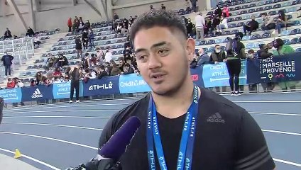 Le Miramasséen Stephen Louis Malaigi après le Meeting Indoor au Stadium