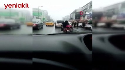 Arnavutköy'de yürekleri ağza getiren yolculuk böyle kaydedildi!