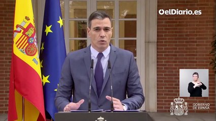 Pedro Sánchez: "Hemos aprobado un primer paquete de sanciones para el gobierno de Putin. Las violaciones contra el Derecho Internacional no deben quedar impunes"