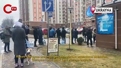 Ukrayna halkı, şehri terk etmeye başladı