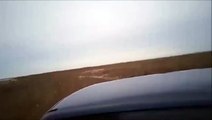 Cette ukrainien filme un missile russe qui passe juste au dessus de lui dans la région de Kherson