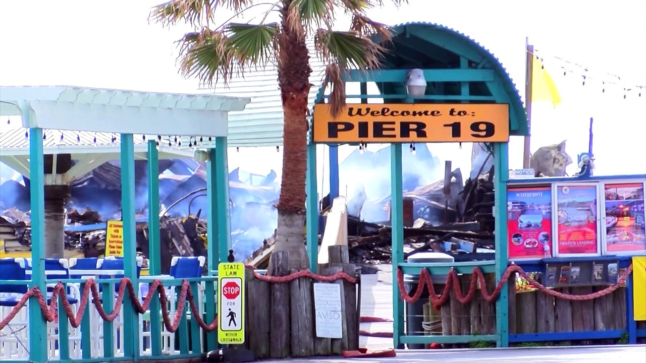 PIER 19 DESTROYED BY FLAMES