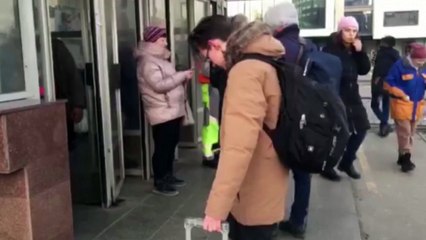 Kharkiv residents seek shelter in metro station from Russian air strikes