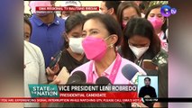 Robredo: Dapat paghandaan na ng gobyerno ang mga posibleng epekto ng tensyon sa pagitan ng Russia at Ukraine | SONA