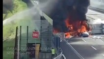 Incidente A1 Firenze, due morti. Le fiamme e le esplosioni, coinvolti auto, camper e camion