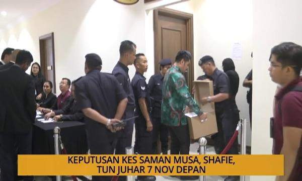 Kalendar Sabah: Keputusan kes saman Musa, Shafie, Tun Juhar 7 Nov depan