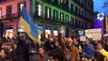 Ucranianos se manifiestan en Barcelona por los ataques de Rusia a Ucrania