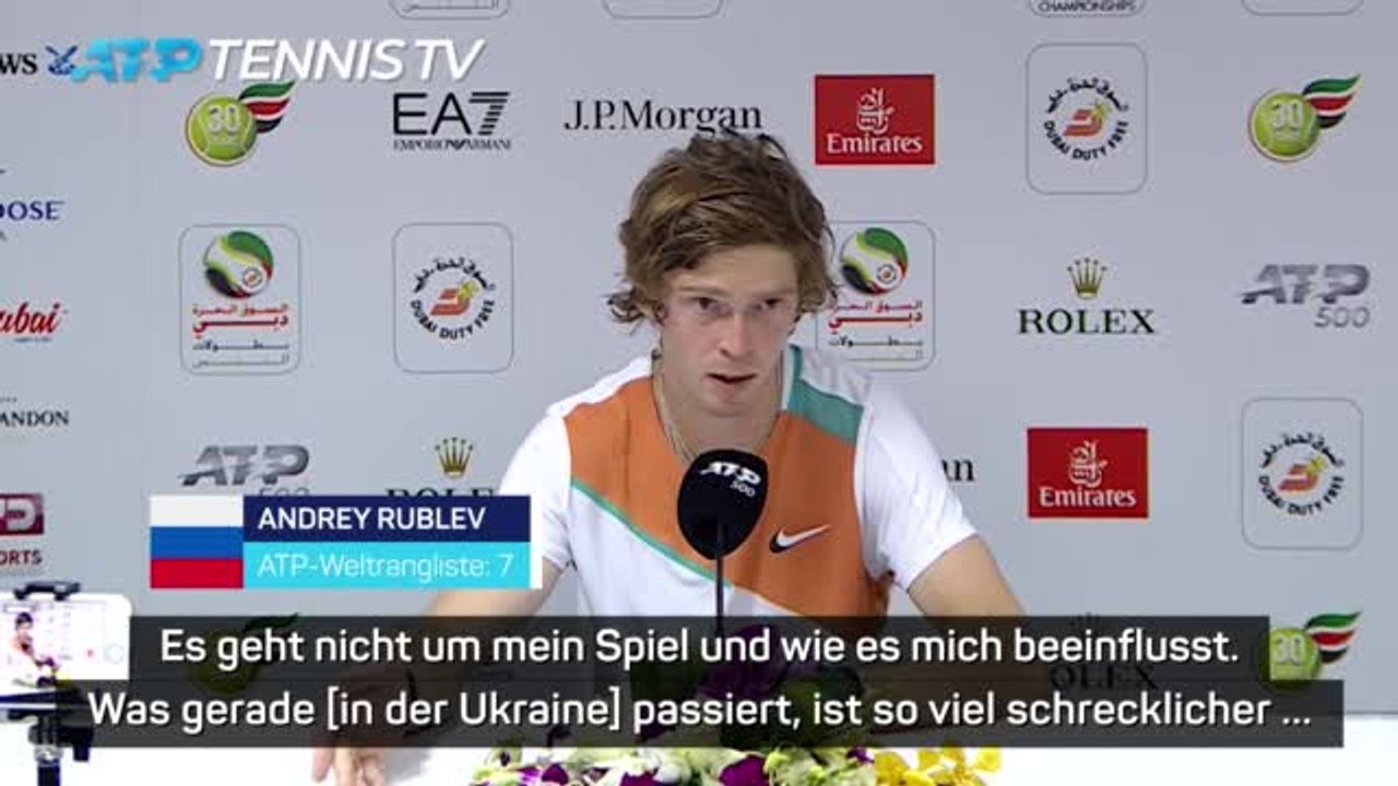 Rublev: “Sehen jetzt, wie wichtig Frieden ist”