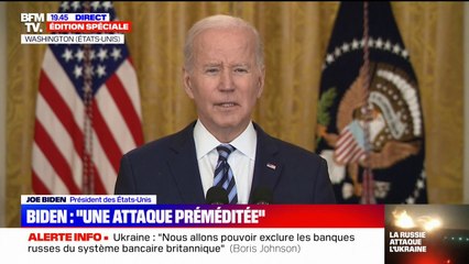 Guerre en Ukraine: "La Russie va en payer les conséquences", assure Joe Biden
