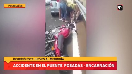 Accidente en el puente Posadas-Encarnación