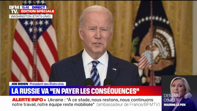 Guerre en Ukraine: les actifs russes en Amérique seront gelés , prévient Joe Biden