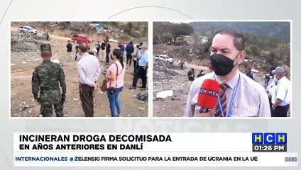 Incineran droga de 65 casos relacionados al microtráfico de estupefacientes en Danlí