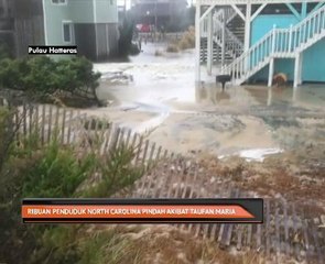 Ribuan penduduk North Carolina pindah akibat taufan Maria
