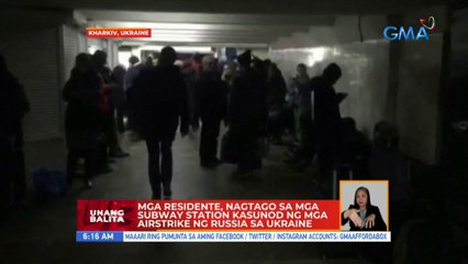 Mga residente sa Ukraine, nagtago sa mga subway station dahil sa airstrikes | UB
