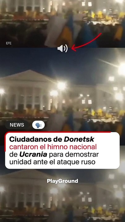 Ciudadanos de Donetsk cantaron el himno nacional de Ucrania para demostrar unidad ante el ataque ruso