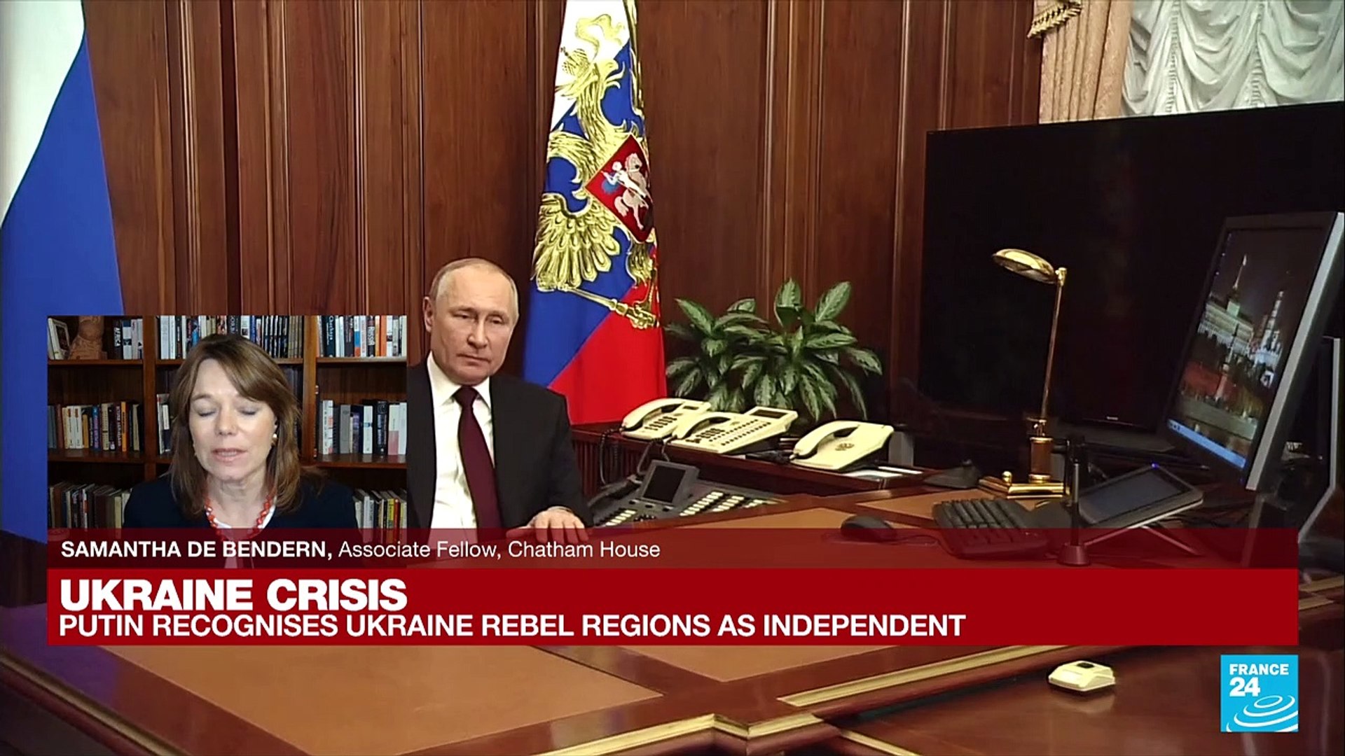 ⁣Ukraine crisis: Putin recognises Ukraine rebel regions as independent