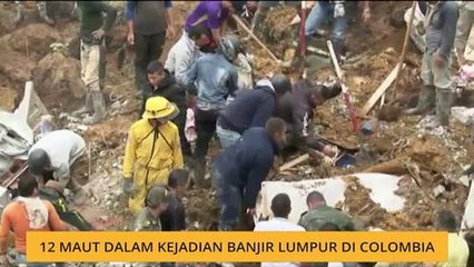 12 maut dalam kejadian banjir lumpur di Colombia