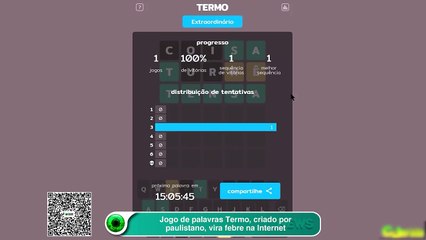 Jogo de palavras Termo, criado por paulistano, vira febre na Internet