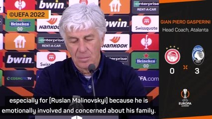Gasperini pleased for Ukrainian Malinovskyi who starred in a 'difficult moment'