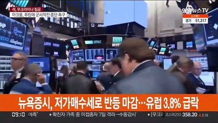 뉴욕증시, 저가 매수세로 반등 마감…유럽증시는 3.8% 급락