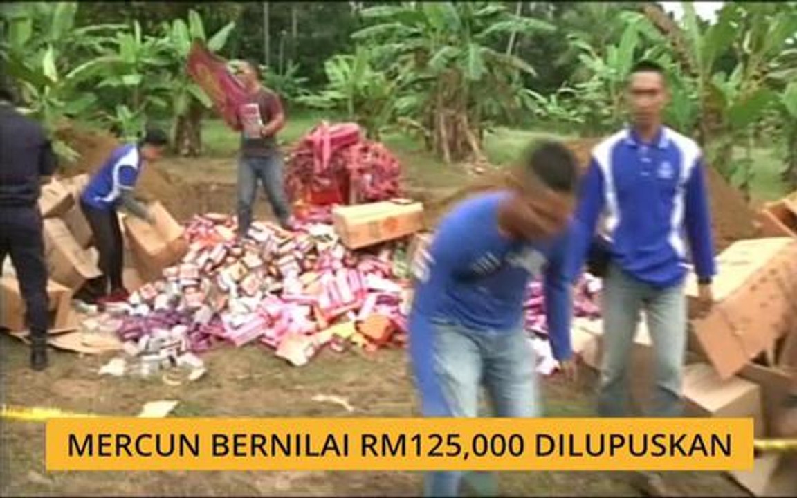 Mercun bernilai RM125,000 dilupuskan