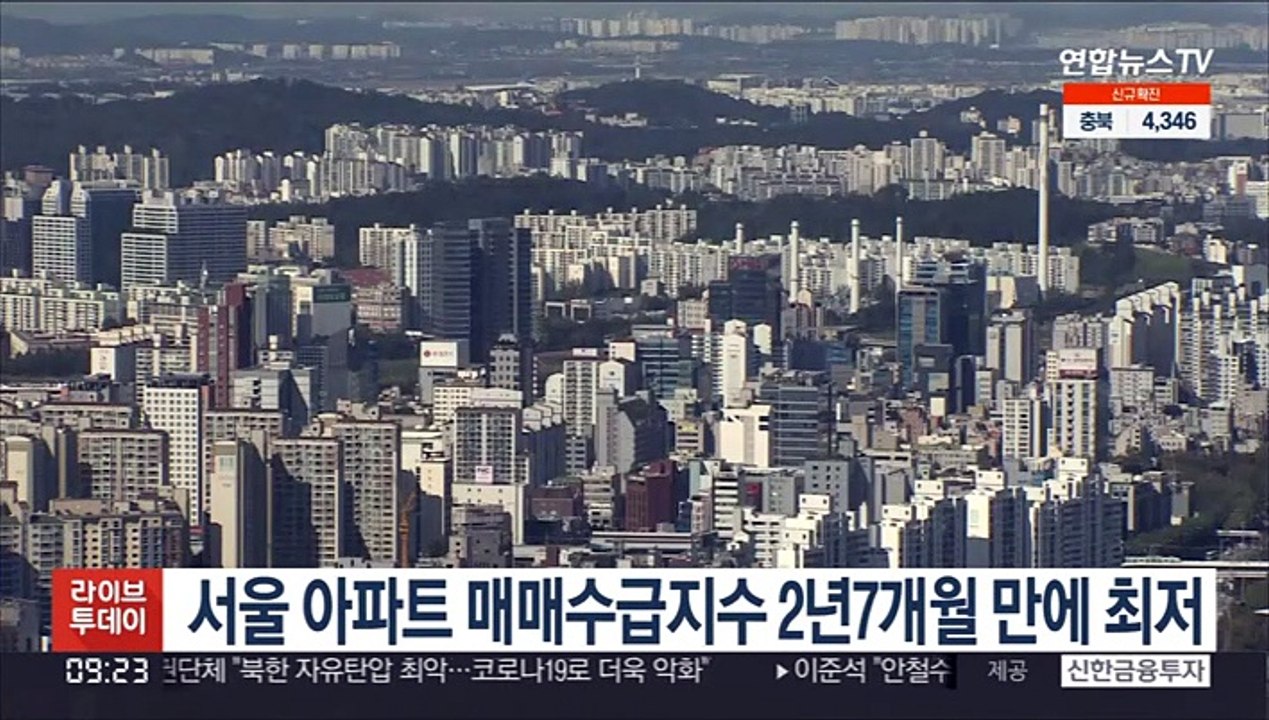 서울 아파트 매매수급지수 2년7개월 만에 최저