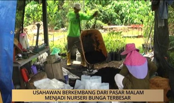 AWANI - Kelantan: Usahawan berkembang dari pasar malam menjadi Nurseri Bunga terbesar