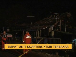 4 unit kuarters KTMB terbakar