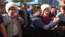 Sambutan kemenangan Khabib di bandar Dagestan