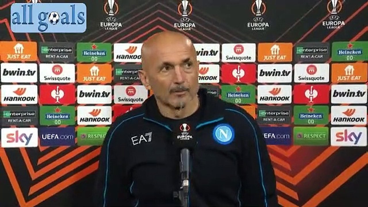 Napoli-Barcellona 2-4 24/2/22 intervista post-partita Luciano Spalletti